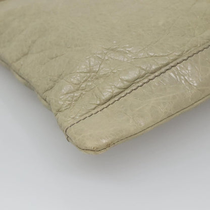 Balenciaga Classic City Clip Leather, Beige, Leather, Clutch