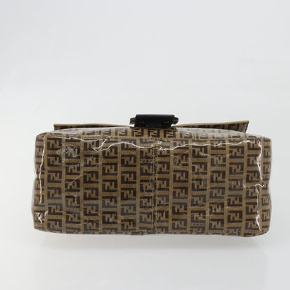 Fendi Mamma Baguette Zucchino canvas, Brown, Canvas, Shoulder Bag