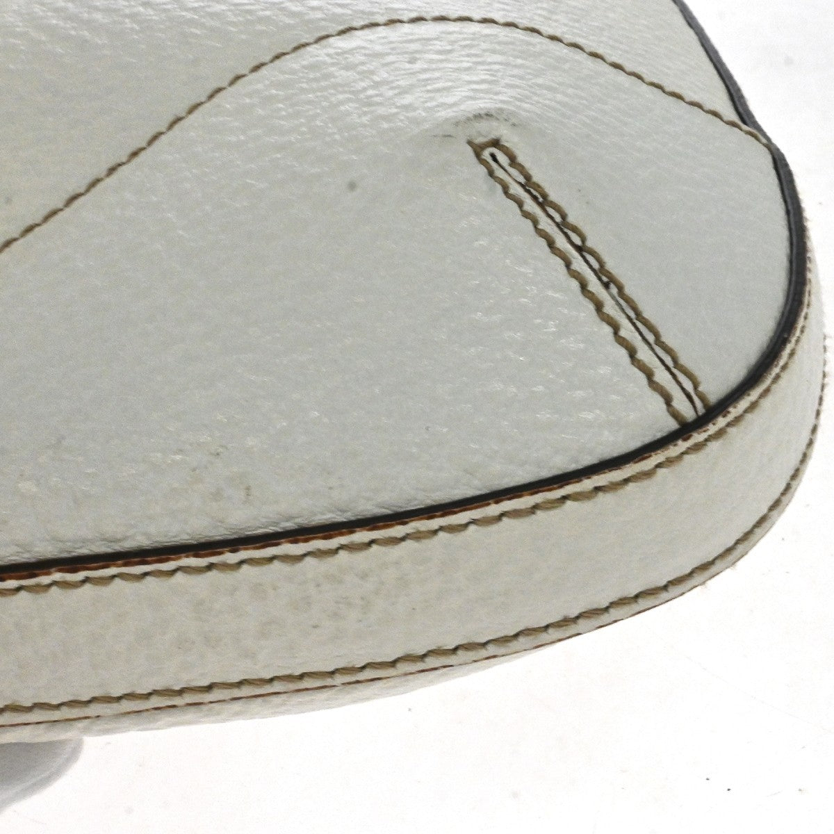 Gucci 1955 Horsebit Leather, White, Canvas, Shoulder Bag