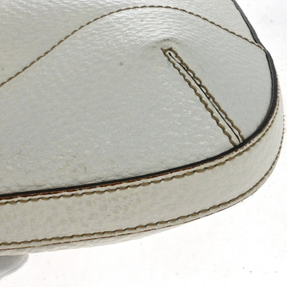 Gucci 1955 Horsebit Leather, White, Canvas, Shoulder Bag