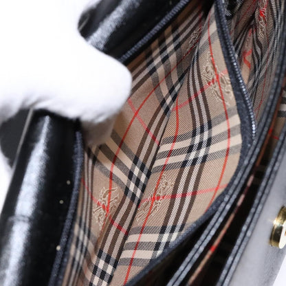 Burberry Flap Shoulder Leather, Black, Leather, Shoulder Bag