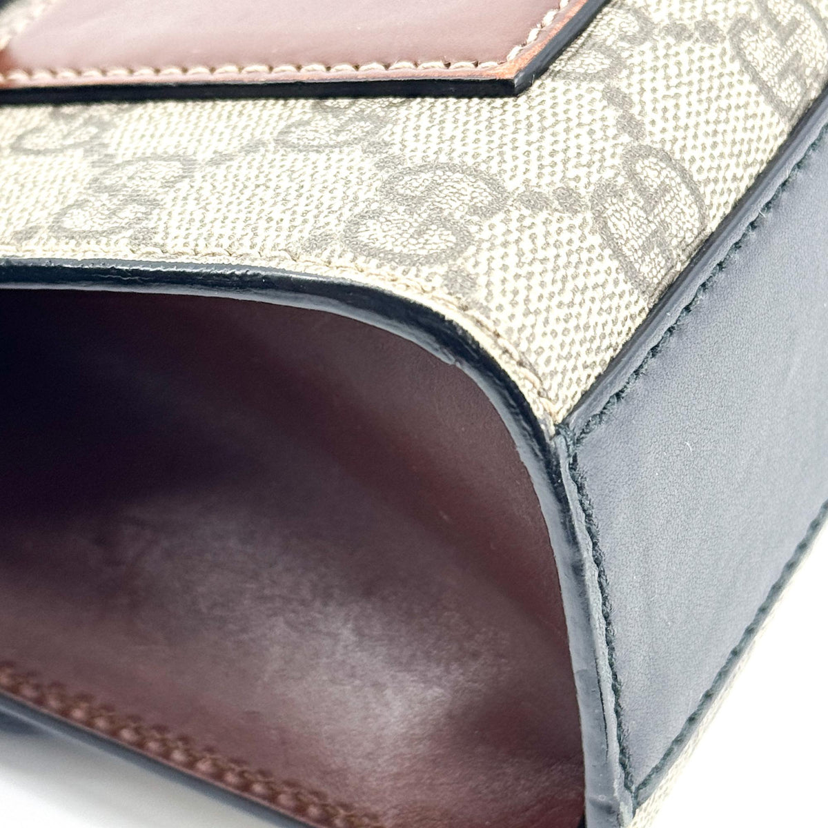 Gucci Padlock Chain Flap Blooms Print GG Coated Canvas and Leather, Brown, Canvas, Handbag