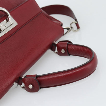 Salvatore Ferragamo Sofia Satchel Leather, Red, Leather, Handbag