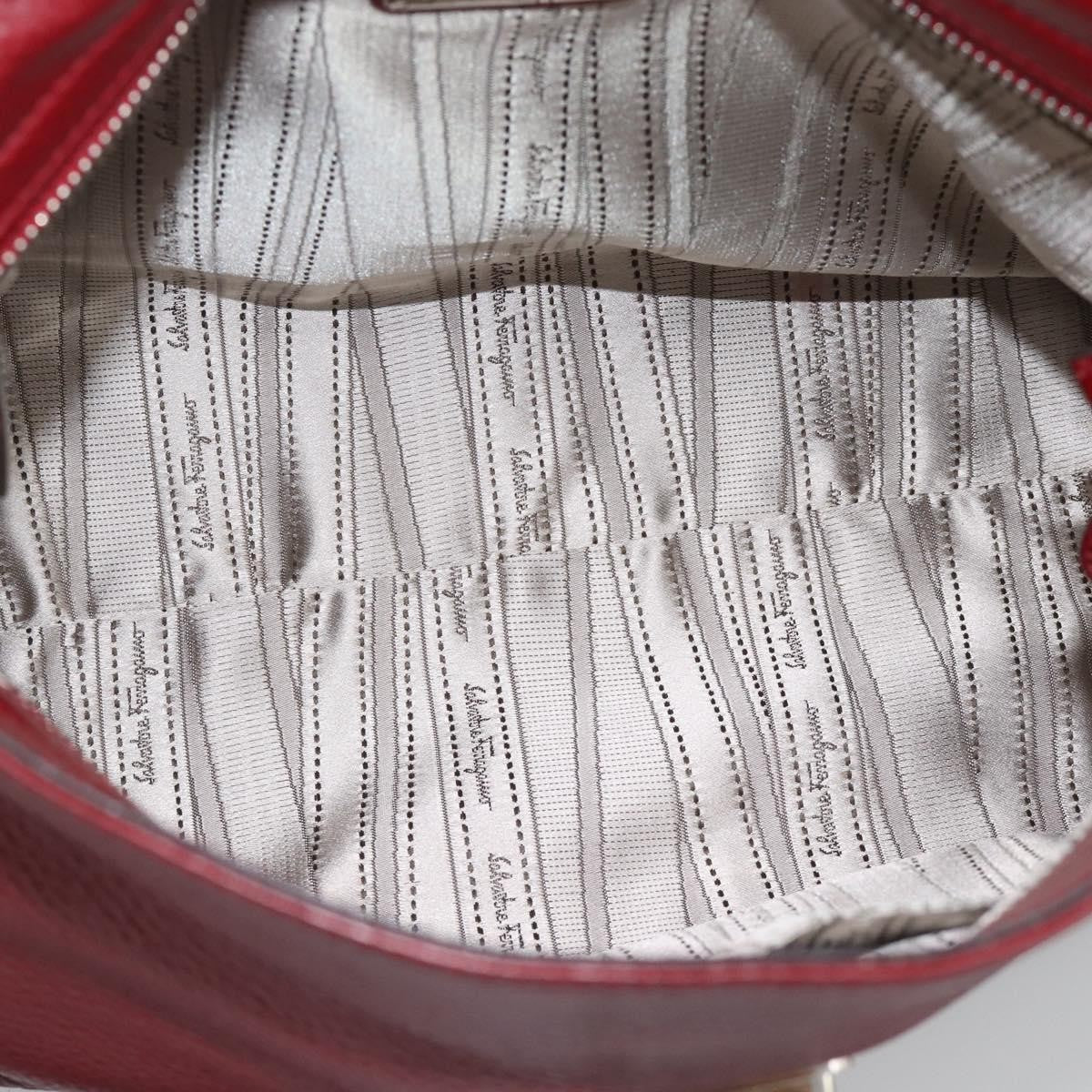 Salvatore Ferragamo Sofia Satchel Leather, Red, Leather, Handbag