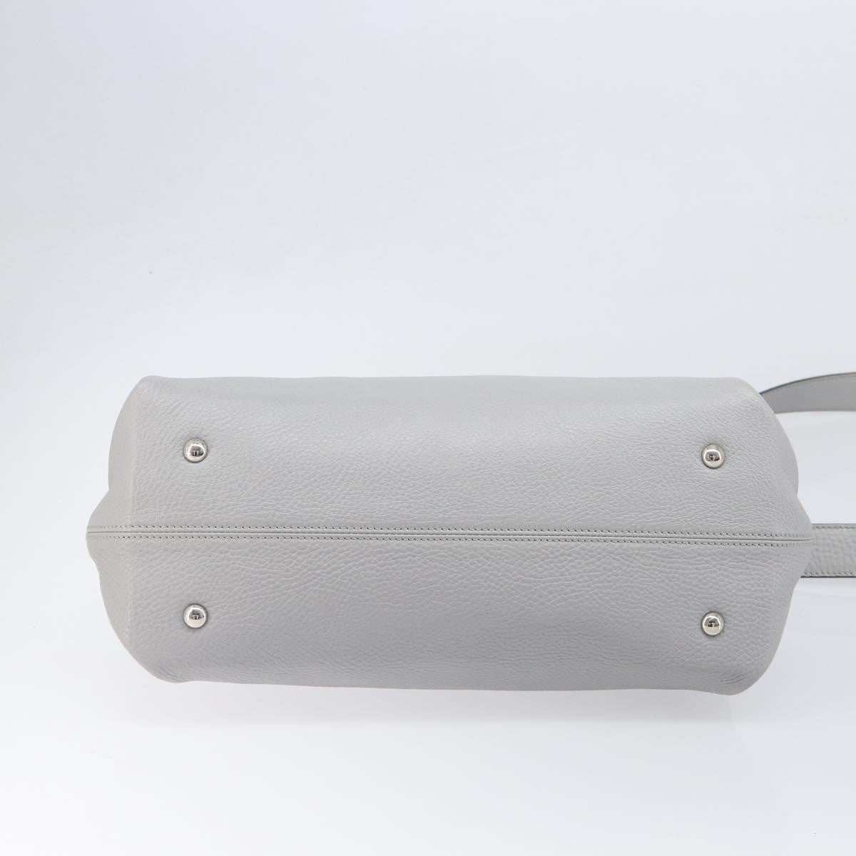 Salvatore Ferragamo Sofia Satchel Leather, Gray, Leather, Handbag