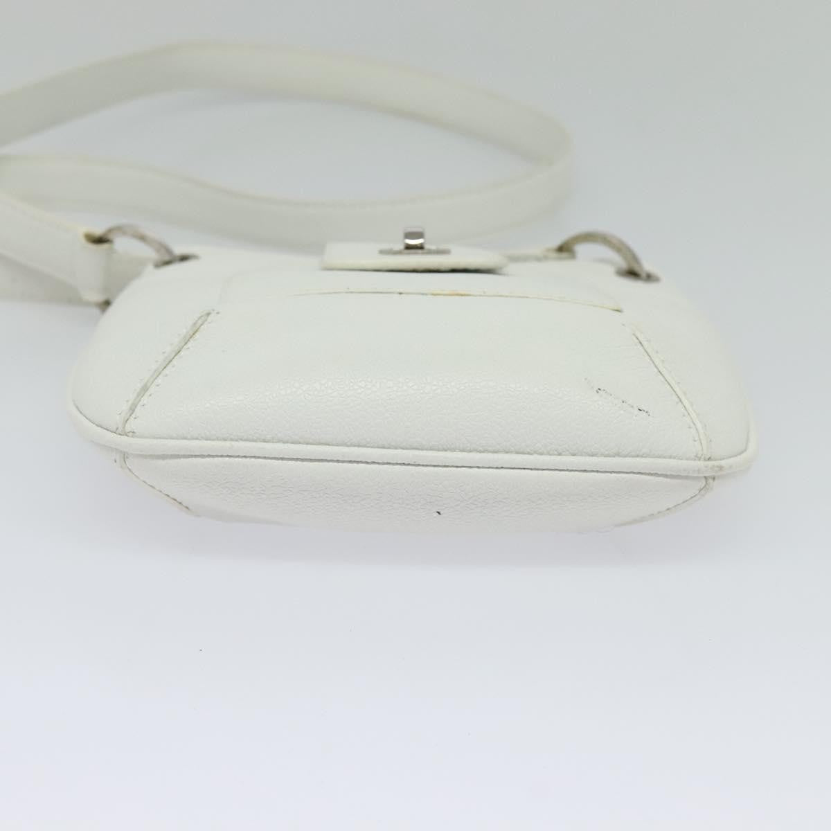 Bvlgari Vintage Leather, White, Leather, Shoulder Bag