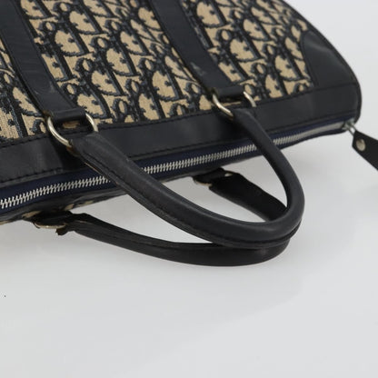 Christian Dior Vintage Trotter Boston Diorissimo Canvas, Navy, Canvas, Handbag