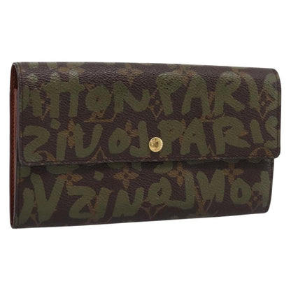 Louis Vuitton Sarah Limited Edition Monogram Graffiti, Khaki, Canvas, Wallet