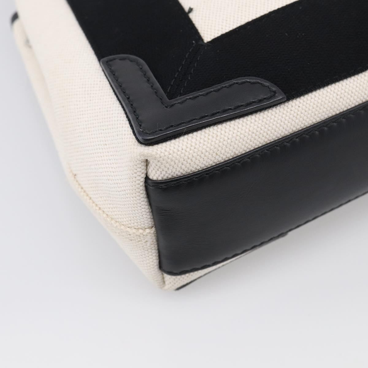 Balenciaga Navy Cabas Canvas with Leather, White, Canvas, Tote Bag