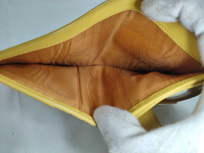 Prada Saffiano bifold Leather, Yellow, Leather, Wallet