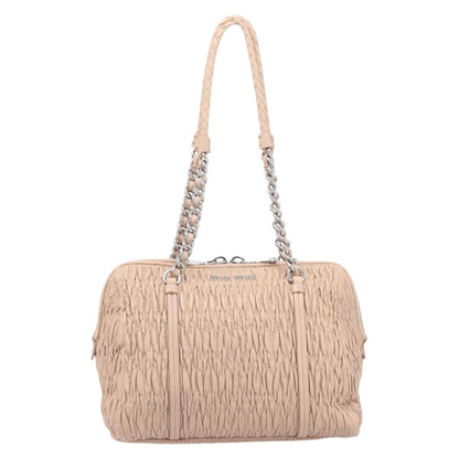 Miu Miu Shoulder Leather, Beige, Leather, Shoulder Bag