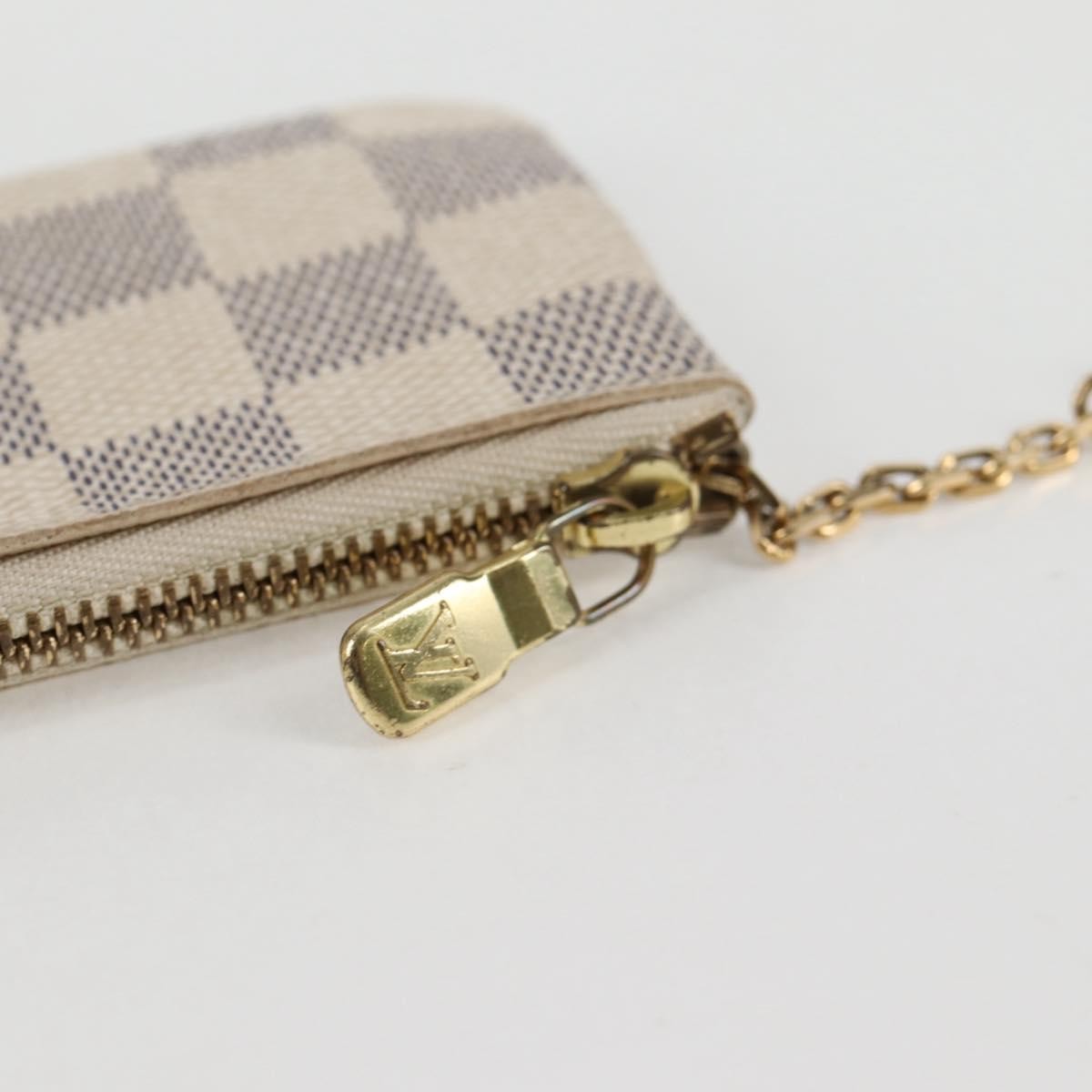 Louis Vuitton Pochette clés NM Canvas, White, Canvas, Wallet