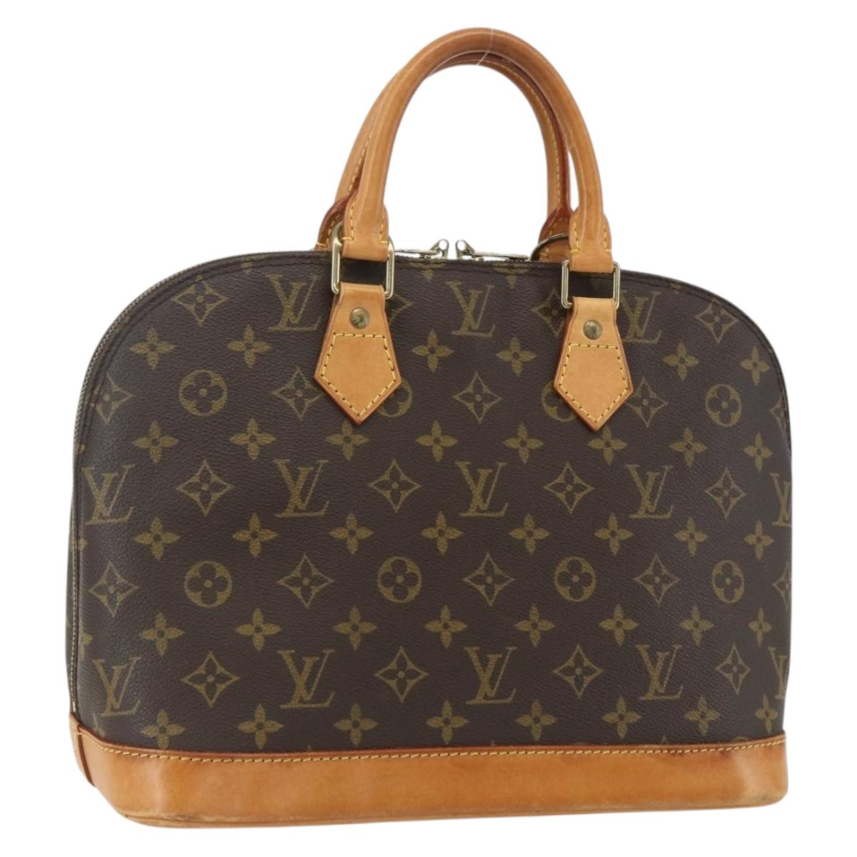 Louis Vuitton Alma Handbag Monogram Canvas, BROWN, CANVAS, Handbag