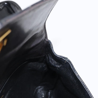 Chanel Vintage CC Flap Waist Patent Leather, Black, Patent Leather, Clutch