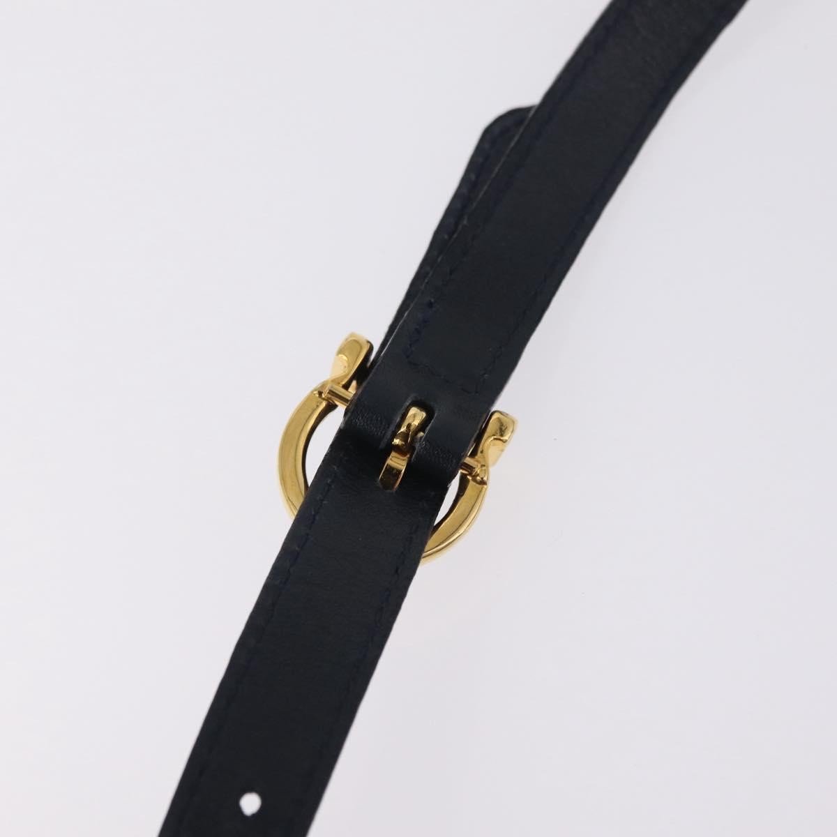 Salvatore Ferragamo Vala Suede, Navy, Suede, Shoulder Bag