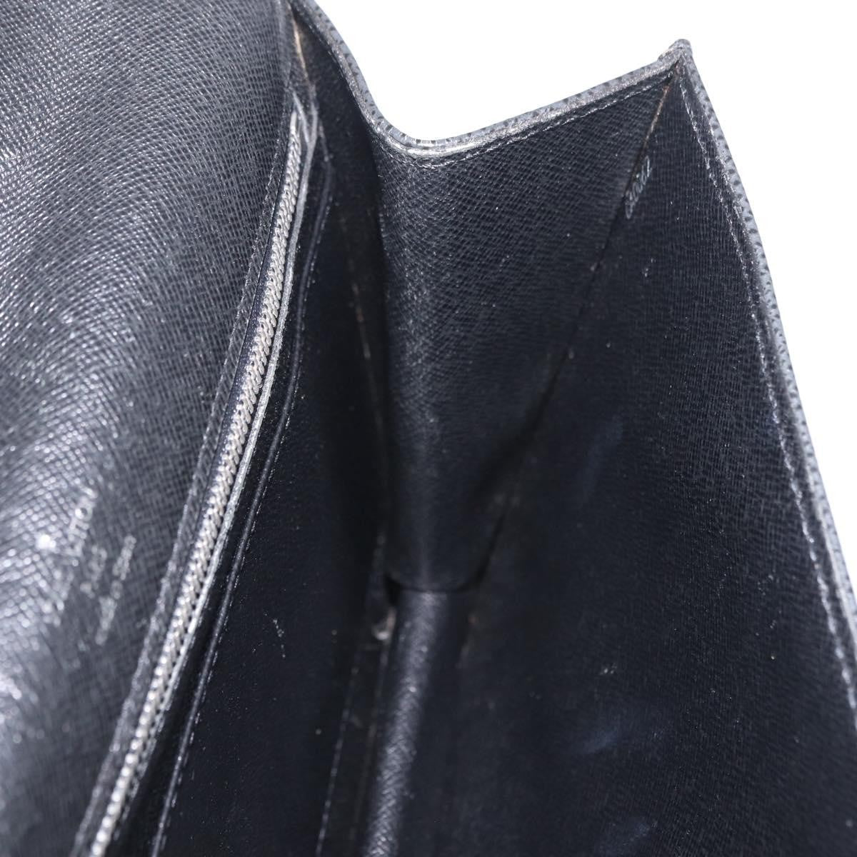 Louis Vuitton Selenga Pochette Taiga Leather, Gray, Leather, Clutch