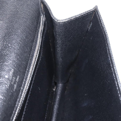 Louis Vuitton Selenga Pochette Taiga Leather, Gray, Leather, Clutch