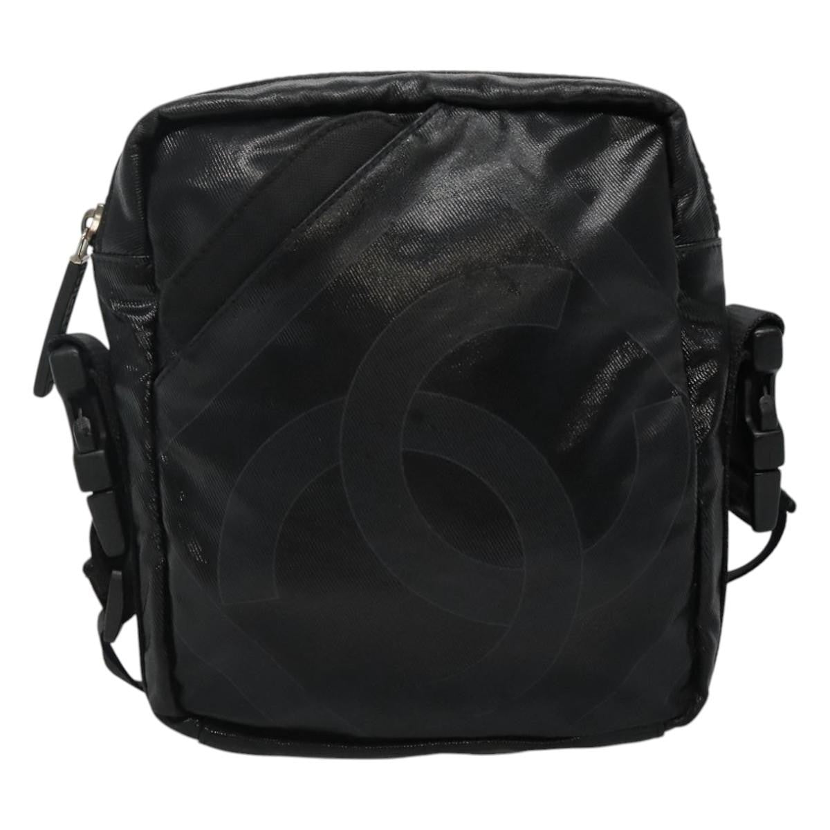Chanel Sport Line Messenger Coated Canvas, Black, Canvas, Shoulder Bag