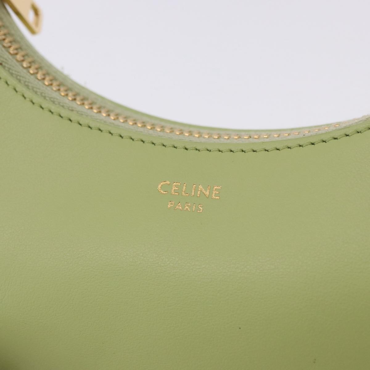 Celine Ava Leather, Green, Leather, Handbag