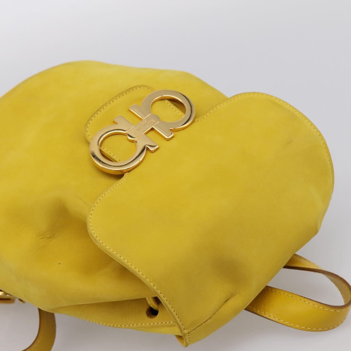 Salvatore Ferragamo Gancini Suede, Yellow, Suede, Backpack