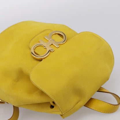 Salvatore Ferragamo Gancini Suede, Yellow, Suede, Backpack