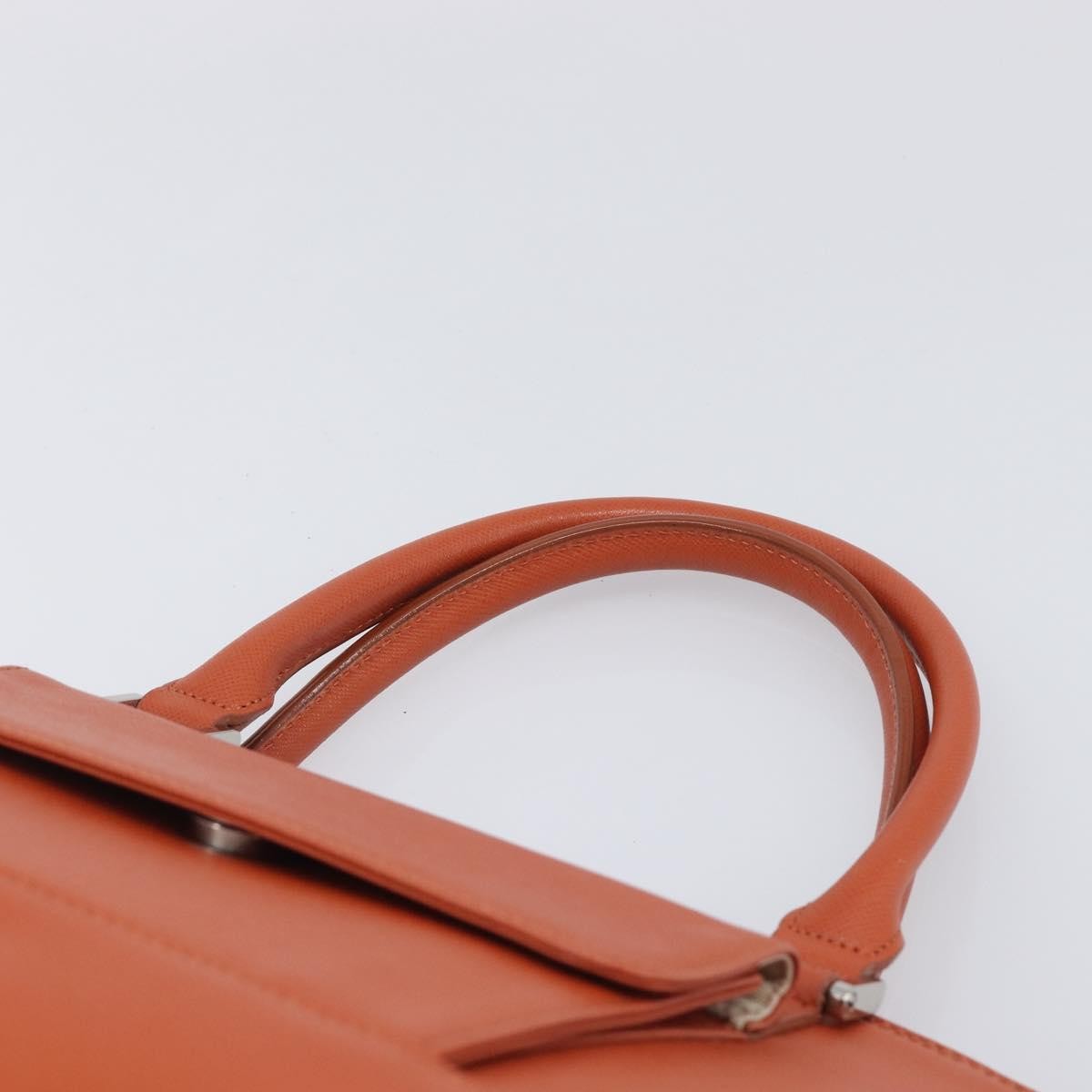 Burberry Handbag Leather, Orange, Leather, Handbag