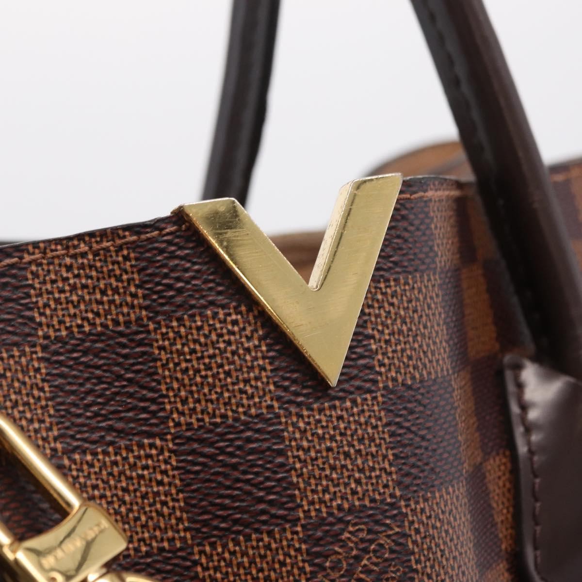 Louis Vuitton Kensington Damier, Brown, Canvas, Handbag