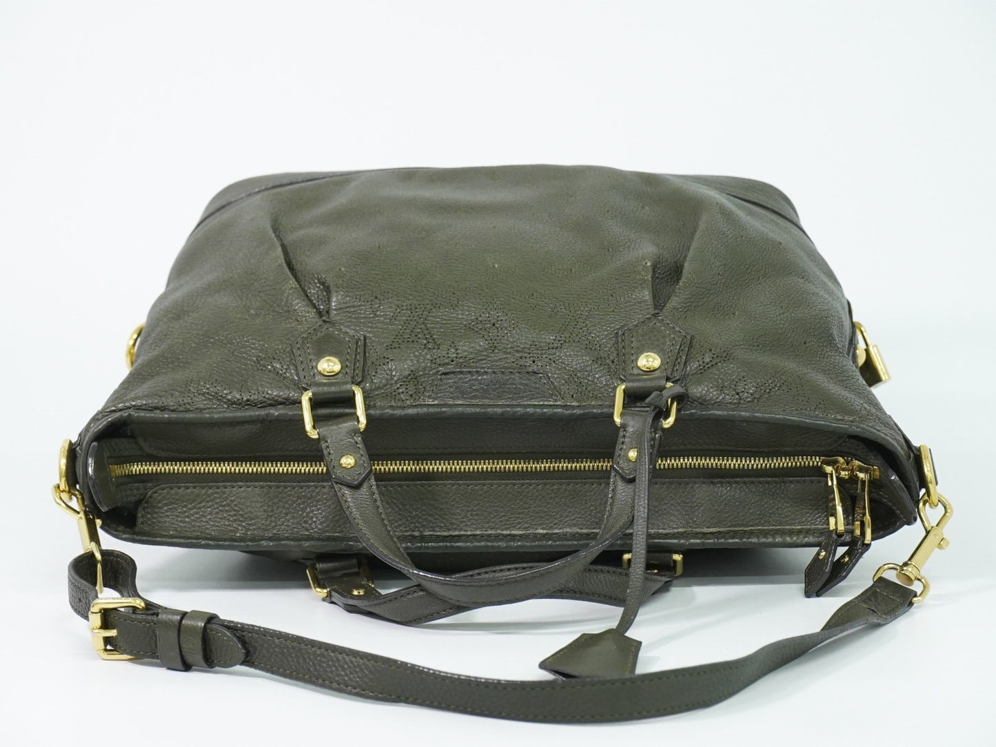 Louis Vuitton Stellar Mahina Leather, Khaki, Leather, Handbag
