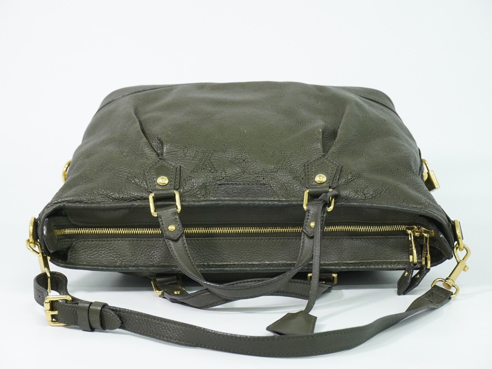 Louis Vuitton Stellar Mahina Leather, Khaki, Leather, Handbag