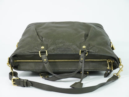 Louis Vuitton Stellar Mahina Leather, Khaki, Leather, Handbag