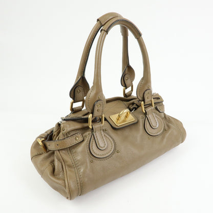 Chloe Paddington Leather, Brown, Leather, Tote Bag