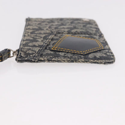 Christian Dior A5 Pouch Oblique Canvas, Navy, Canvas, Clutch