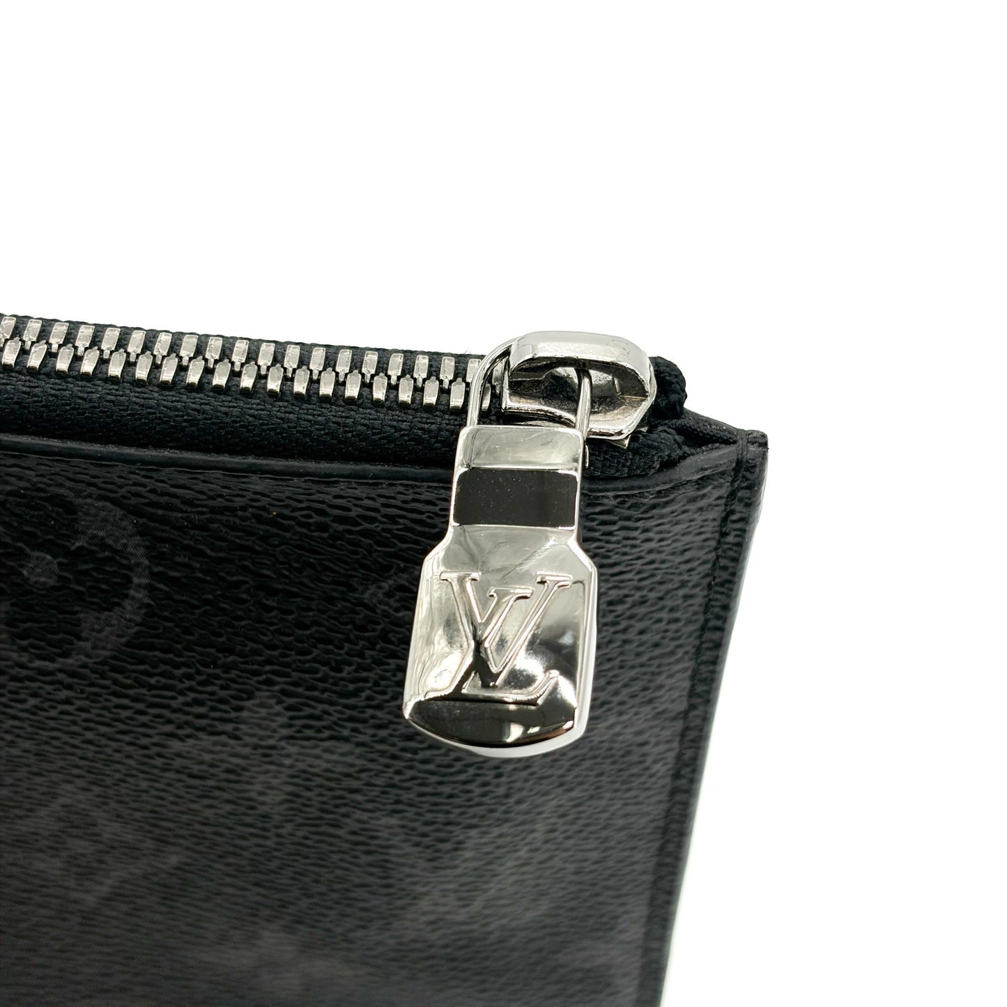 Louis Vuitton Pochette Voyage Monogram Eclipse Canvas, Black, Canvas, Clutch