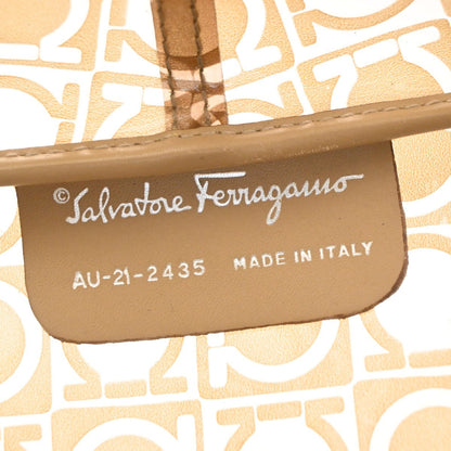 Salvatore Ferragamo Gancini PVC Leather, Brown, PVC, Shoulder Bag