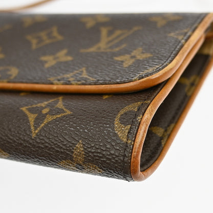 Louis Vuitton Twin Canvas, Brown, Canvas, Clutch