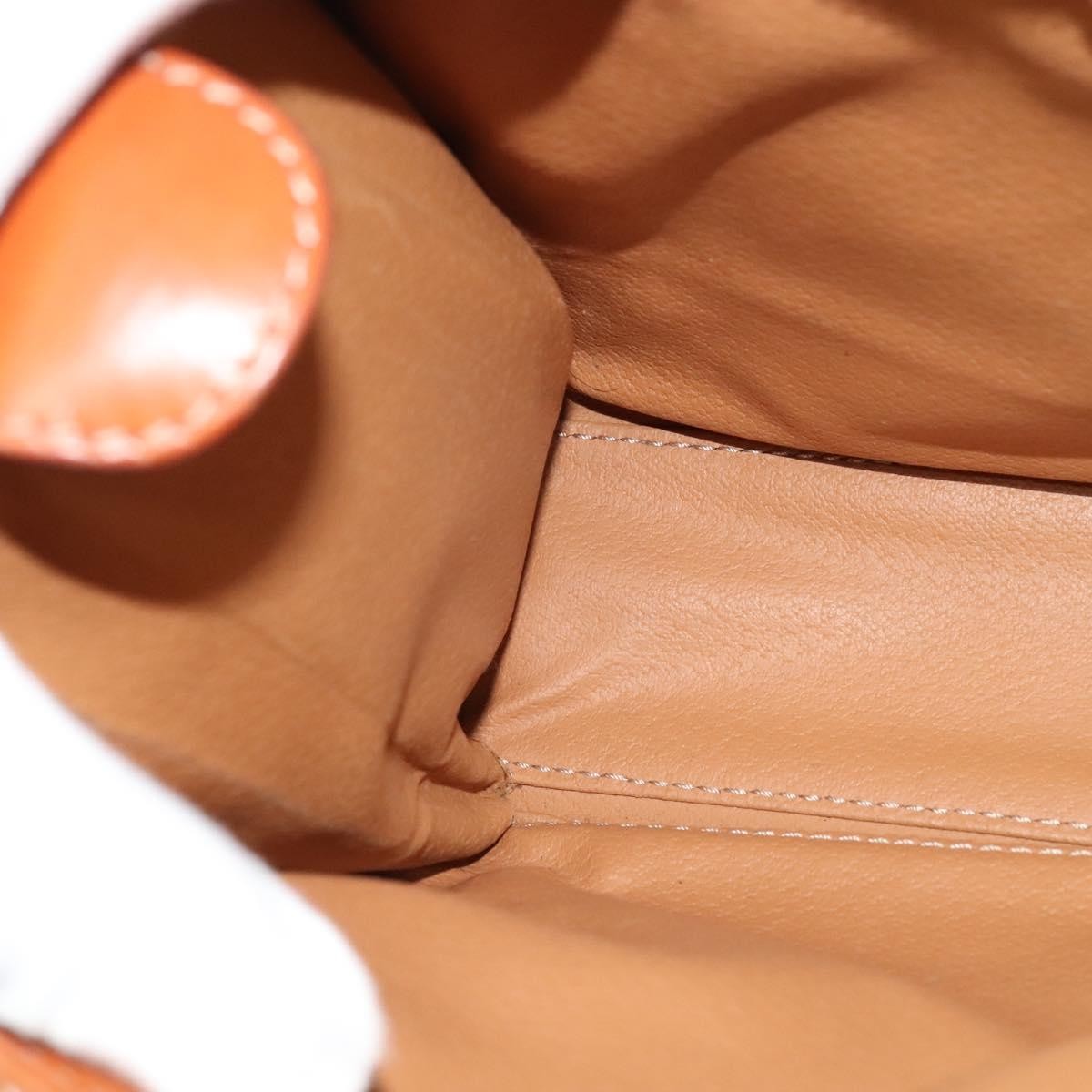 Celine Vintage Macadam Circle Logo Canvas and Leather, Brown, Canvas, Shoulder Bag