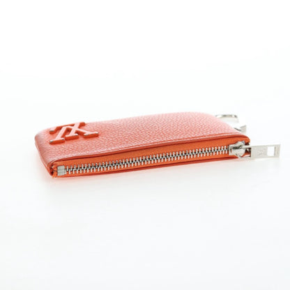 Louis Vuitton Pochette Clés Everyday LV leather, Orange, Leather, Wallet
