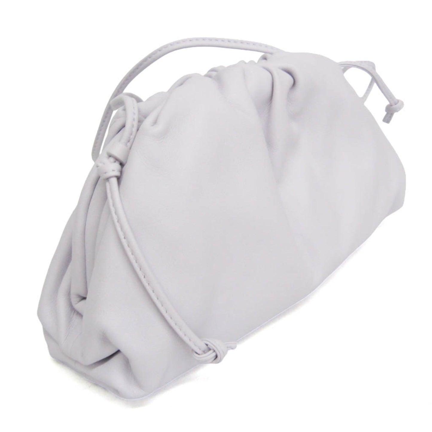 Bottega Veneta The Pouch Coin Purse Leather, White, Leather, Clutch