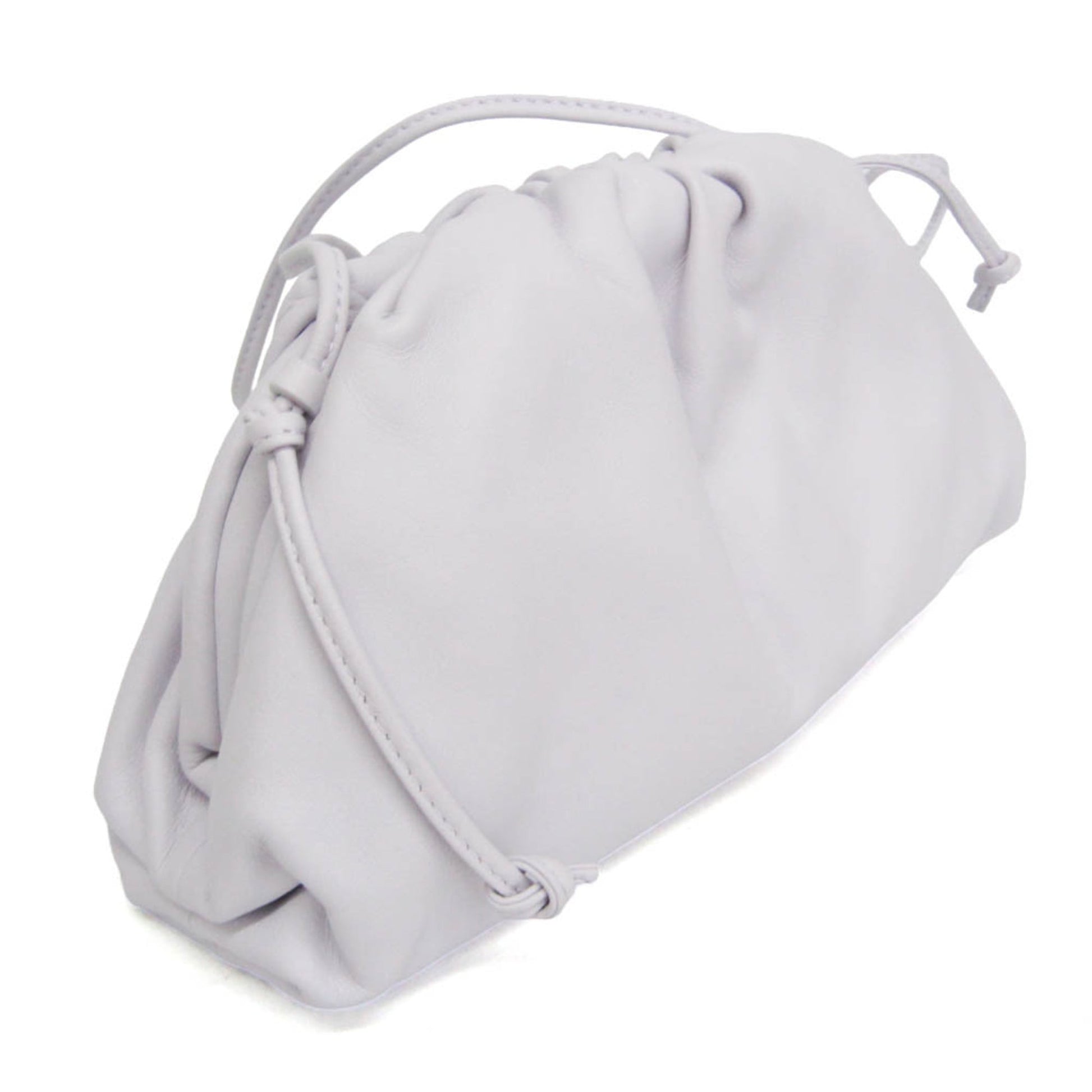 Bottega Veneta The Pouch Coin Purse Leather, White, Leather, Clutch