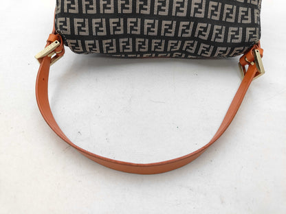 Fendi Zucchino Canvas Mamma Baguette Canvas, Khaki, Canvas, Shoulder Bag