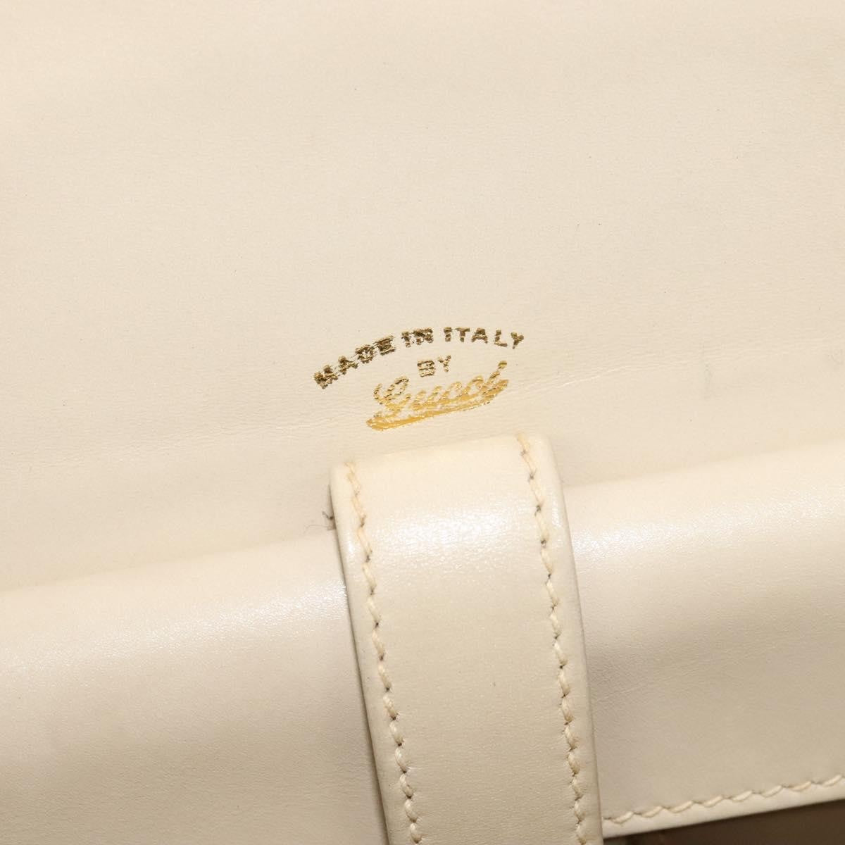 Gucci Vintage Flap Leather, Beige, Leather, Shoulder Bag