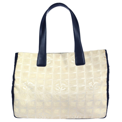 Chanel Travel Line Nylon, White, Nylon, Tote Bag