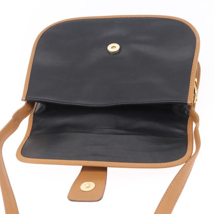 Celine Shoulder Leather, Black, Leather, Shoulder Bag
