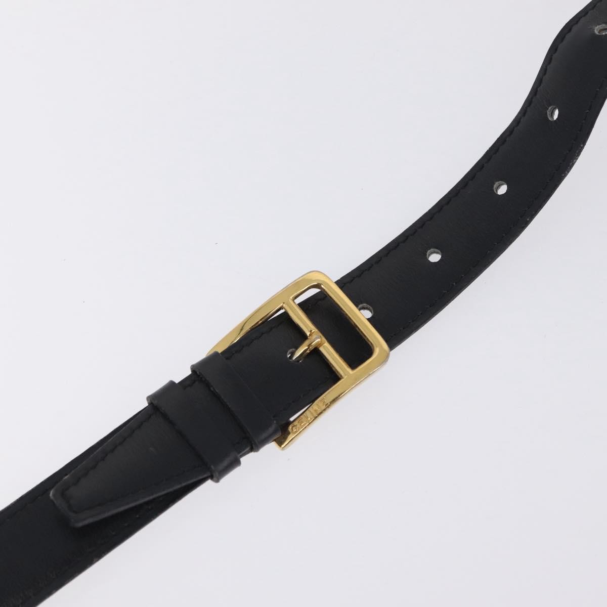 Celine Shoulder Leather, Black, Leather, Shoulder Bag