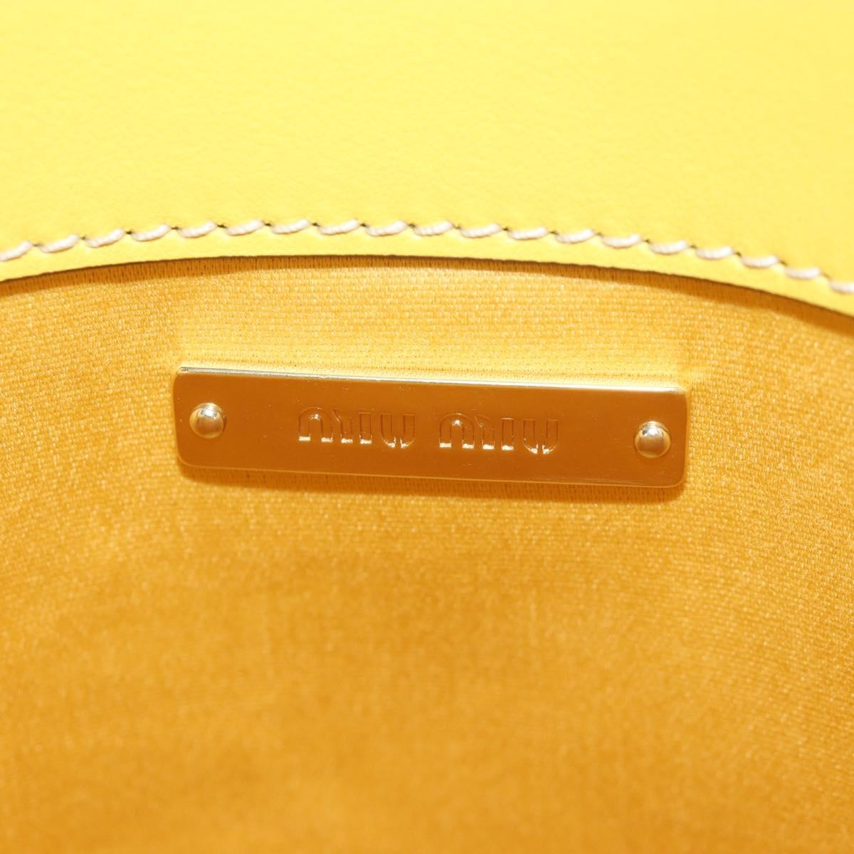 Miu Miu Vintage Leather, Yellow, Leather, Handbag