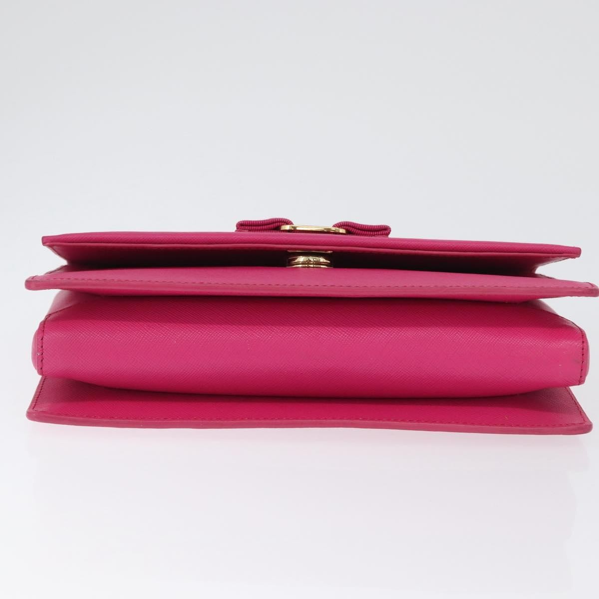 Salvatore Ferragamo Vala Chain Leather, Pink, Leather, Shoulder Bag