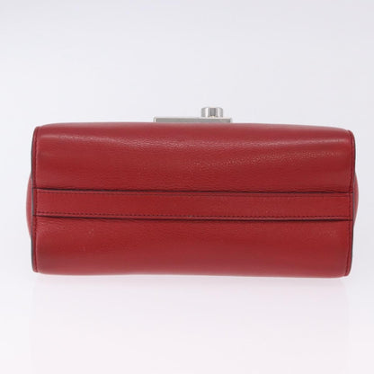 Prada Sound Studded Quilted Leather, Red, Leather, Handbag