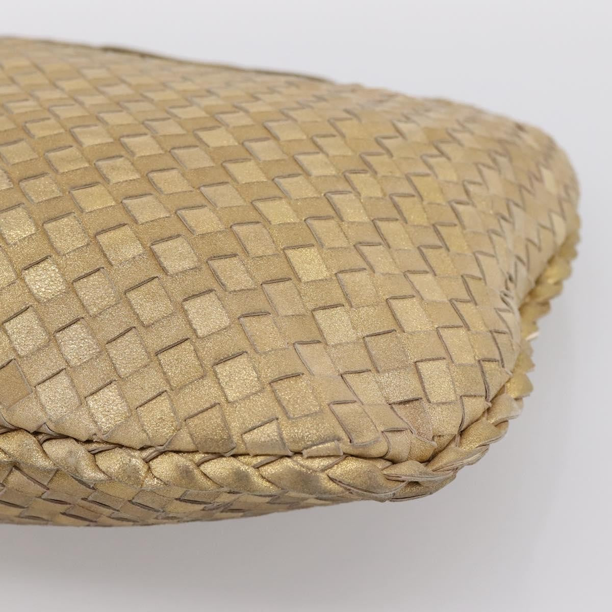 Bottega Veneta Intrecciato Leather, Gold, Leather, Handbag