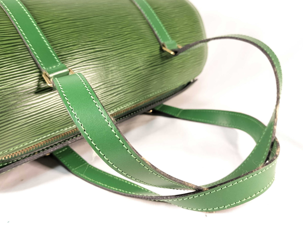 Louis Vuitton Soufflot Epi Leather, Green, Leather, Tote Bag
