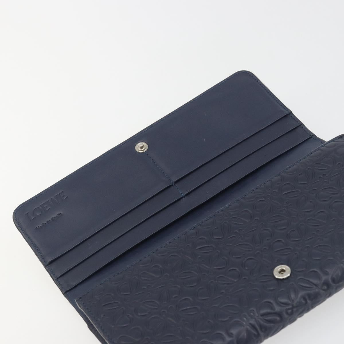 Loewe Anagram Leather, Navy, Leather, Wallet